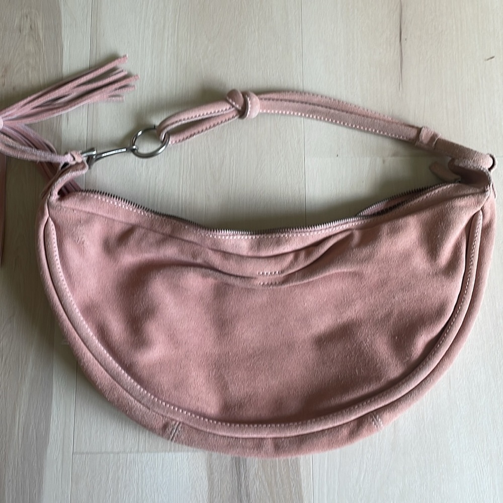 Vintage Fossil Y2k suede hobo bag with tassel - Picture 5 of 13